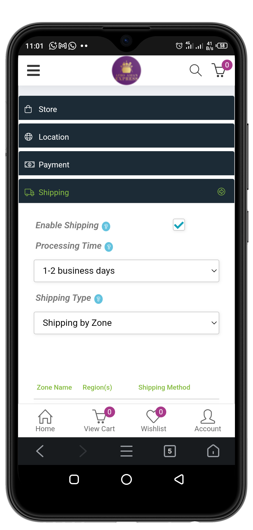 How to setup shipping rates